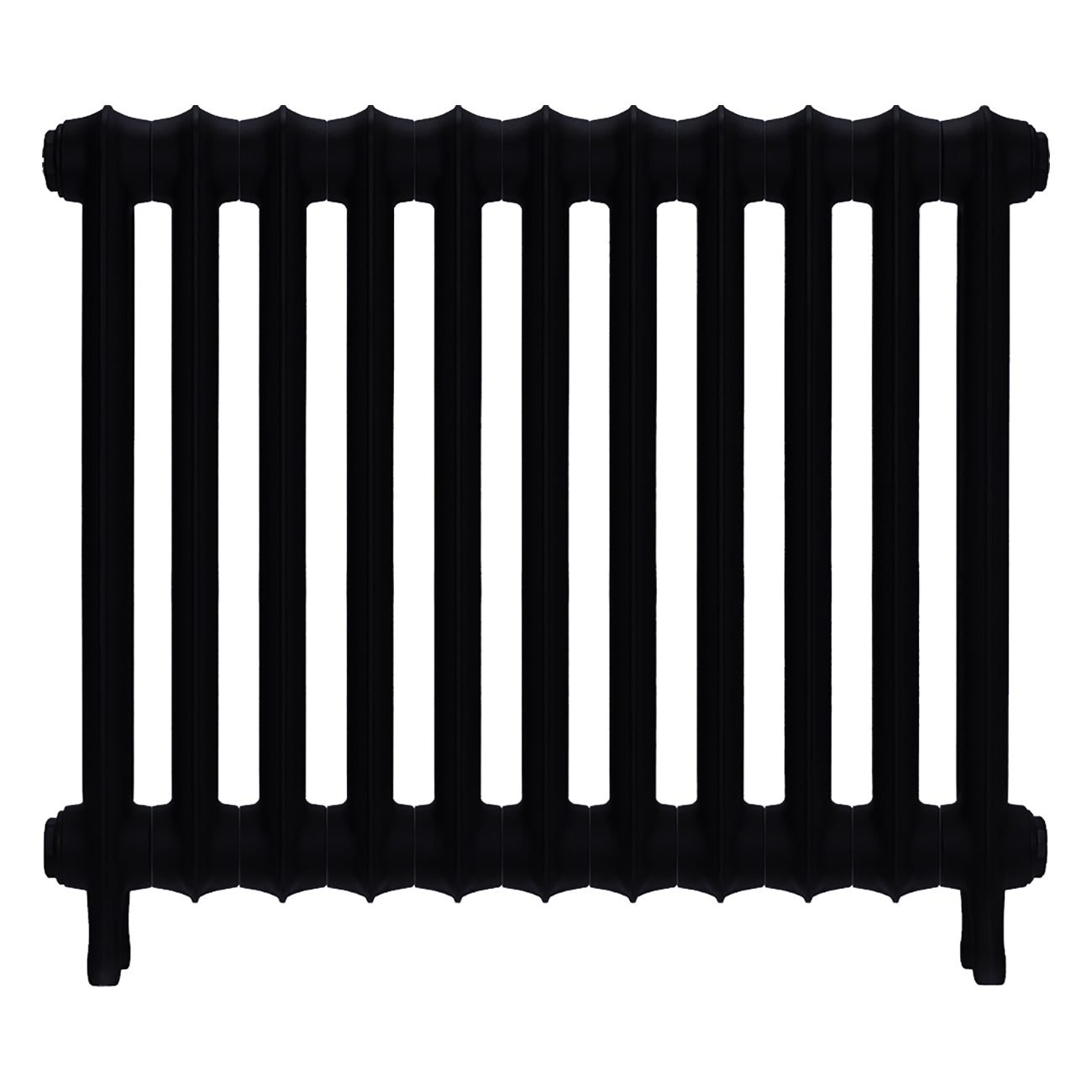 Emmeline II - Matt Black Cast Iron Column Radiator H613mm x W762mm 2 Column - Wall Hung