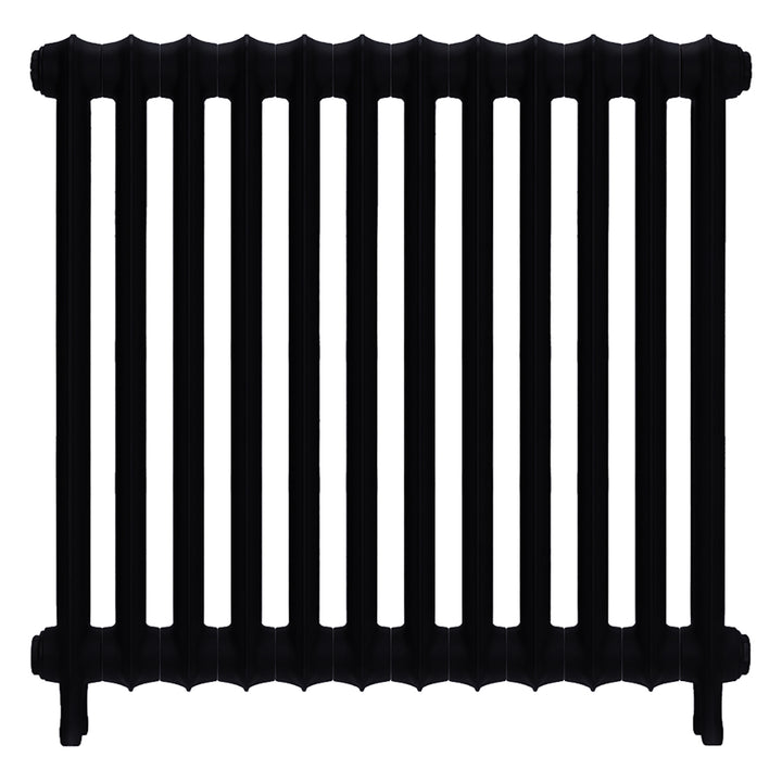 Emmeline II - Matt Black Cast Iron Column Radiator H813mm x W828mm 2 Column - Wall Hung