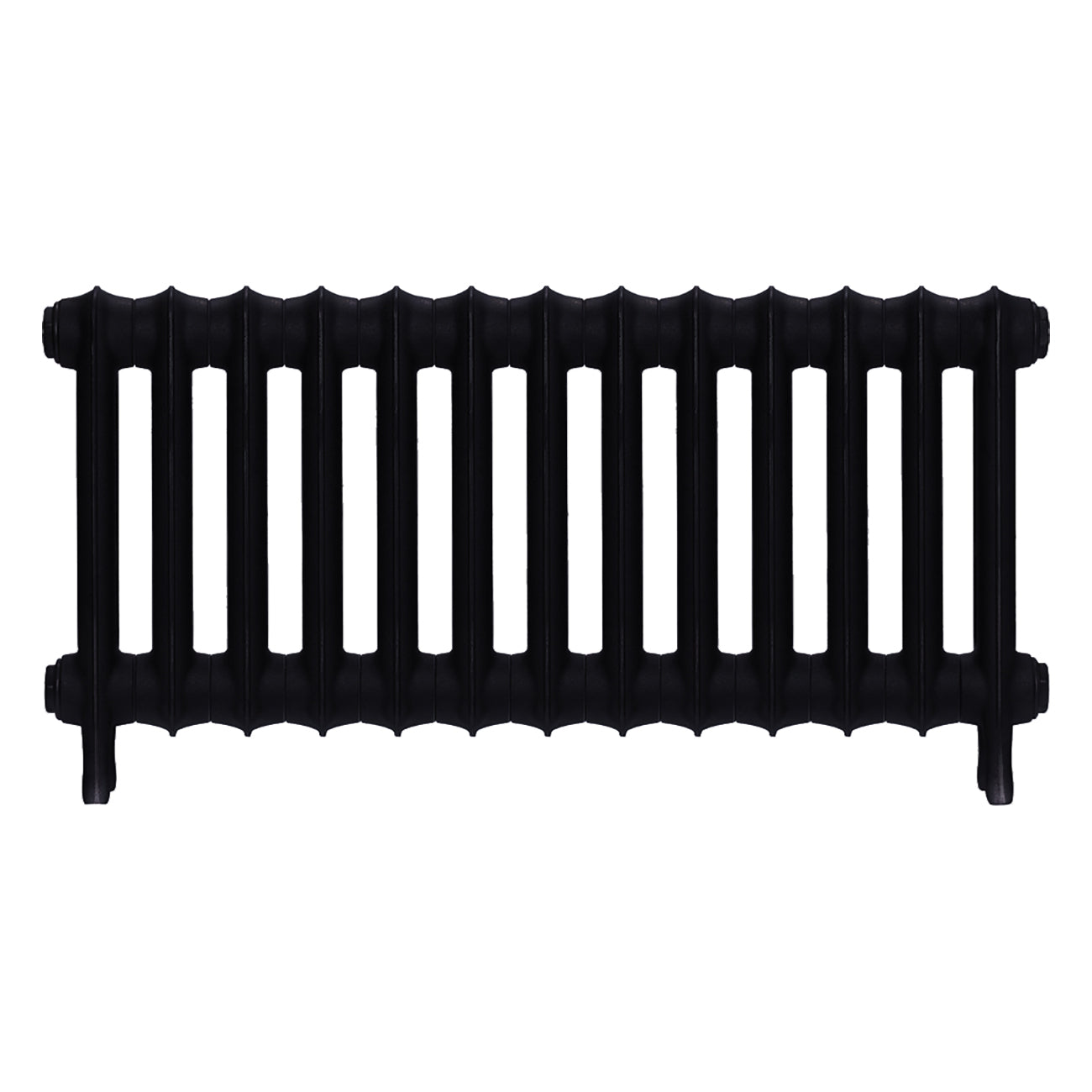 Emmeline II - Matt Black Cast Iron Column Radiator H413mm x W895mm 2 Column - Wall Hung
