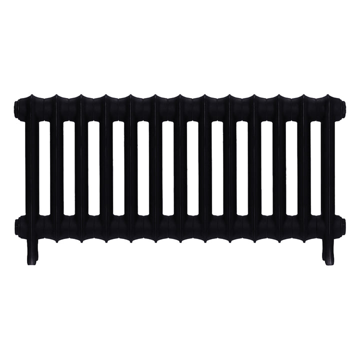 Emmeline II - Matt Black Cast Iron Column Radiator H413mm x W895mm 2 Column - Wall Hung