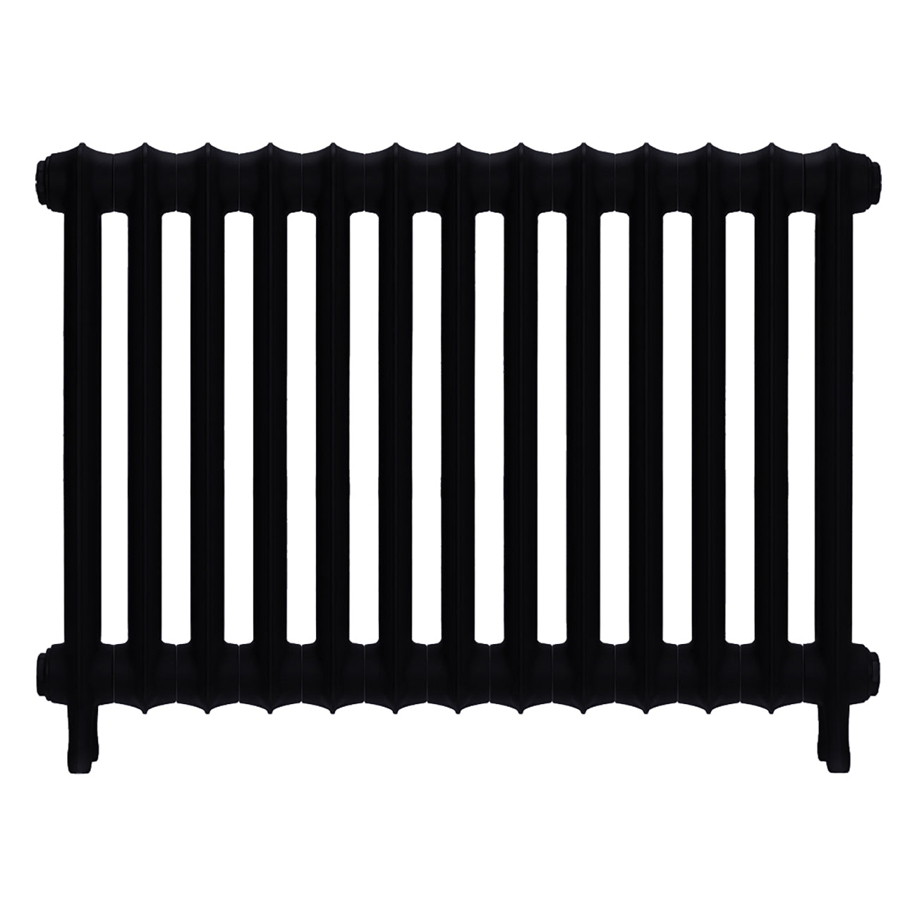 Emmeline II - Matt Black Cast Iron Column Radiator H613mm x W895mm 2 Column - Wall Hung