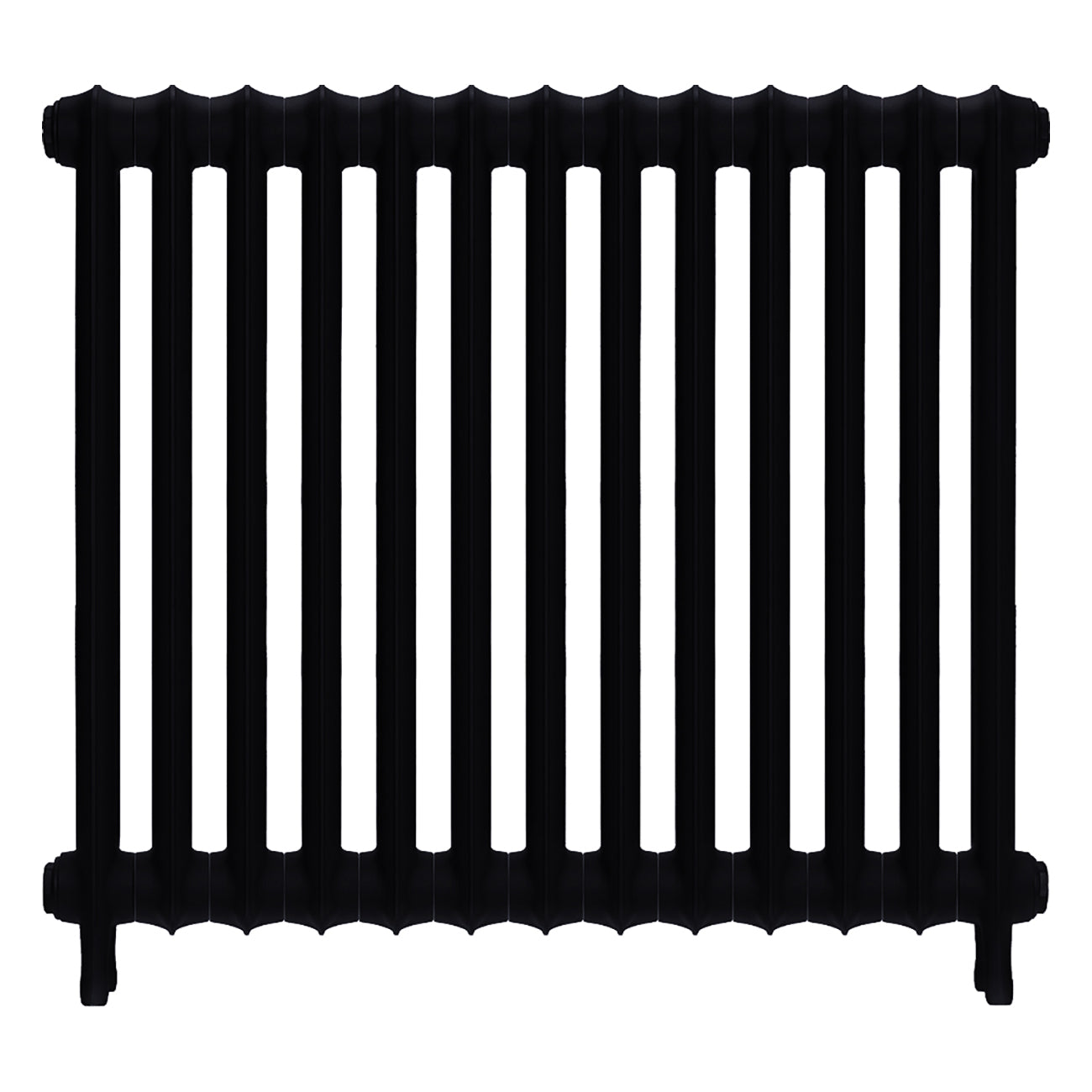 Emmeline II - Matt Black Cast Iron Column Radiator H813mm x W895mm 2 Column - Wall Hung