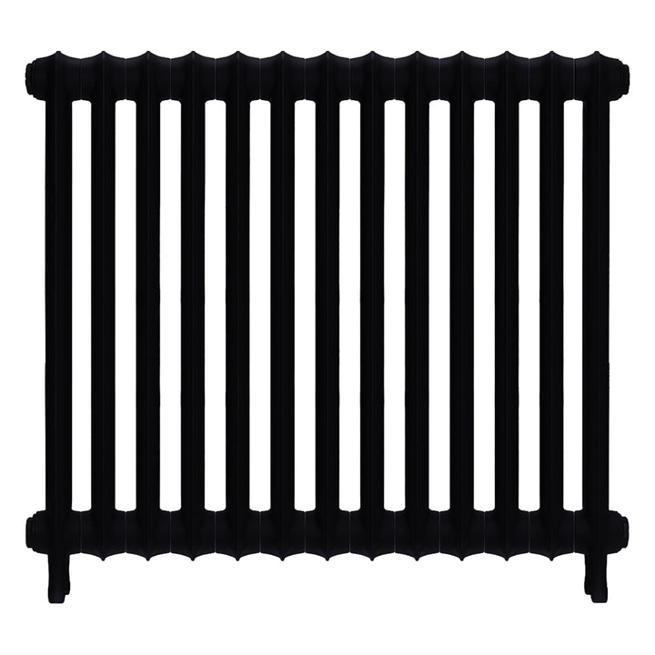 Emmeline II - Matt Black Cast Iron Column Radiator H813mm x W895mm 2 Column - Wall Hung