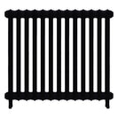 Emmeline II - Matt Black Cast Iron Column Radiator H813mm x W895mm 2 Column - Wall Hung