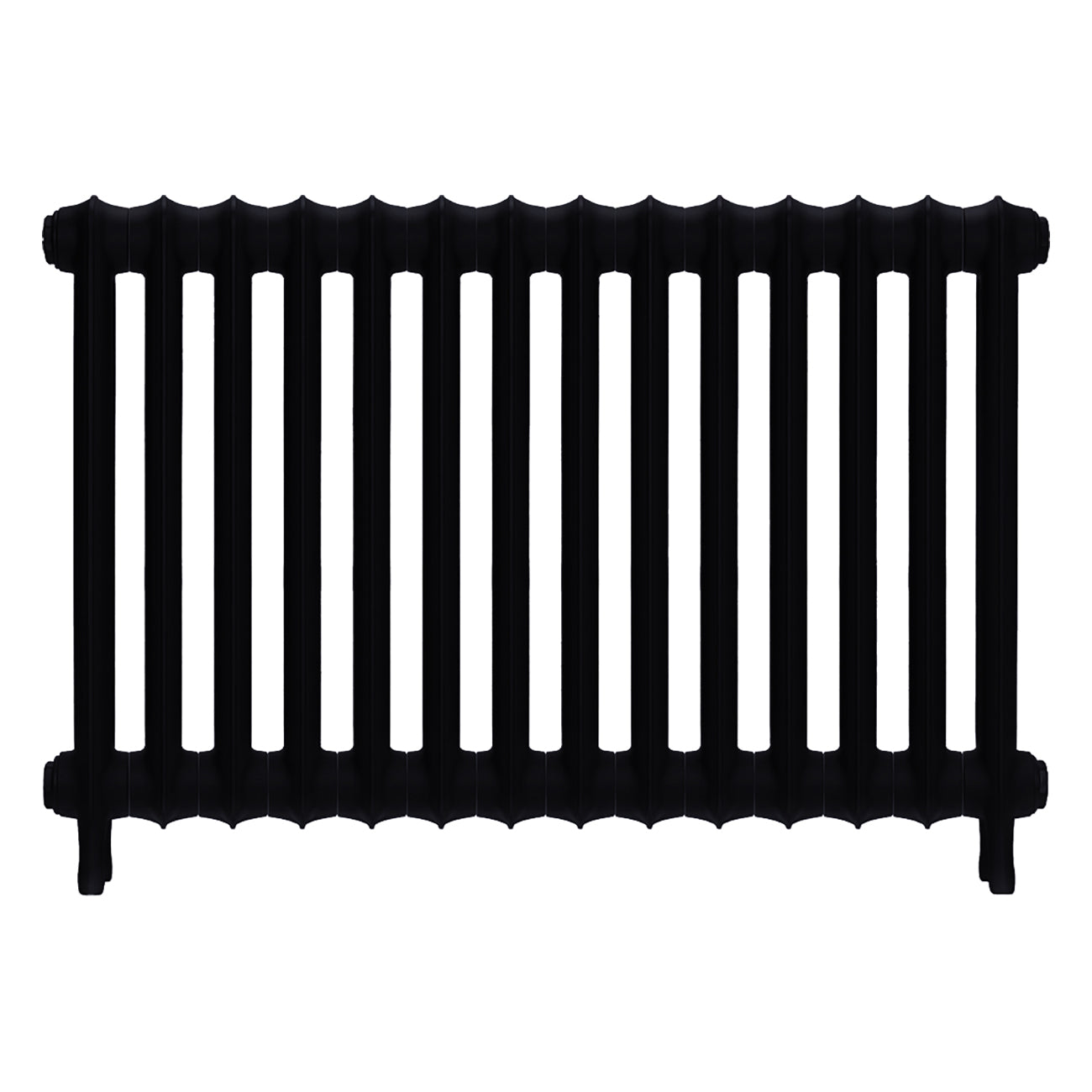 Emmeline II - Matt Black Cast Iron Column Radiator H613mm x W961mm 2 Column - Wall Hung