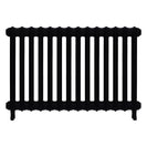 Emmeline II - Matt Black Cast Iron Column Radiator H613mm x W961mm 2 Column - Wall Hung