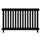 Emmeline II - Matt Black Cast Iron Column Radiator H613mm x W1028mm 2 Column - Wall Hung