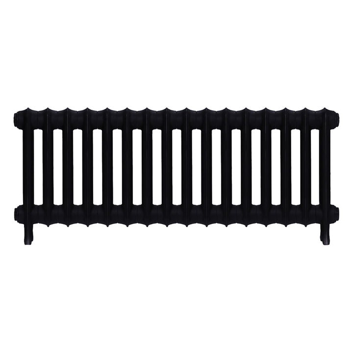 Emmeline II - Matt Black Cast Iron Column Radiator H413mm x W1094mm 2 Column - Wall Hung