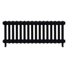 Emmeline II - Matt Black Cast Iron Column Radiator H413mm x W1094mm 2 Column - Wall Hung