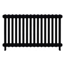 Emmeline II - Matt Black Cast Iron Column Radiator H613mm x W1094mm 2 Column - Wall Hung