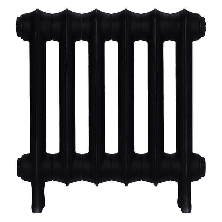 Emmeline II - Matt Black Cast Iron Column Radiator H413mm x W429mm 2 Column - Wall Hung