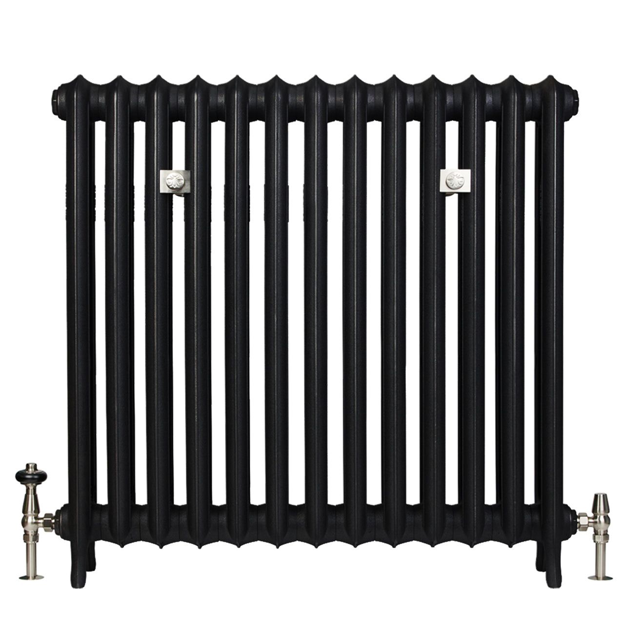 Emmeline II - Matt Black Cast Iron Column Radiator H870mm x W230mm 2 Column - Floor Standing