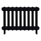 Emmeline II - Matt Black Cast Iron Column Radiator H413mm x W629mm 2 Column - Wall Hung