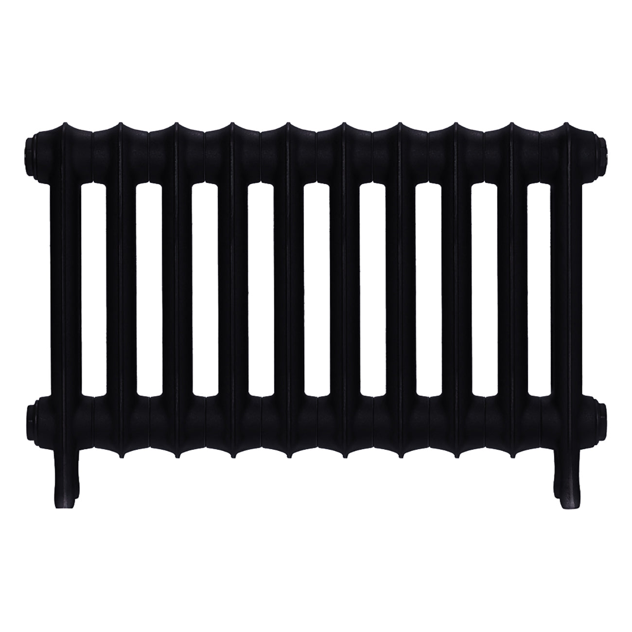 Emmeline III - Matt Black Cast Iron Column Radiator H416mm x W695mm 3 Column - Wall Hung