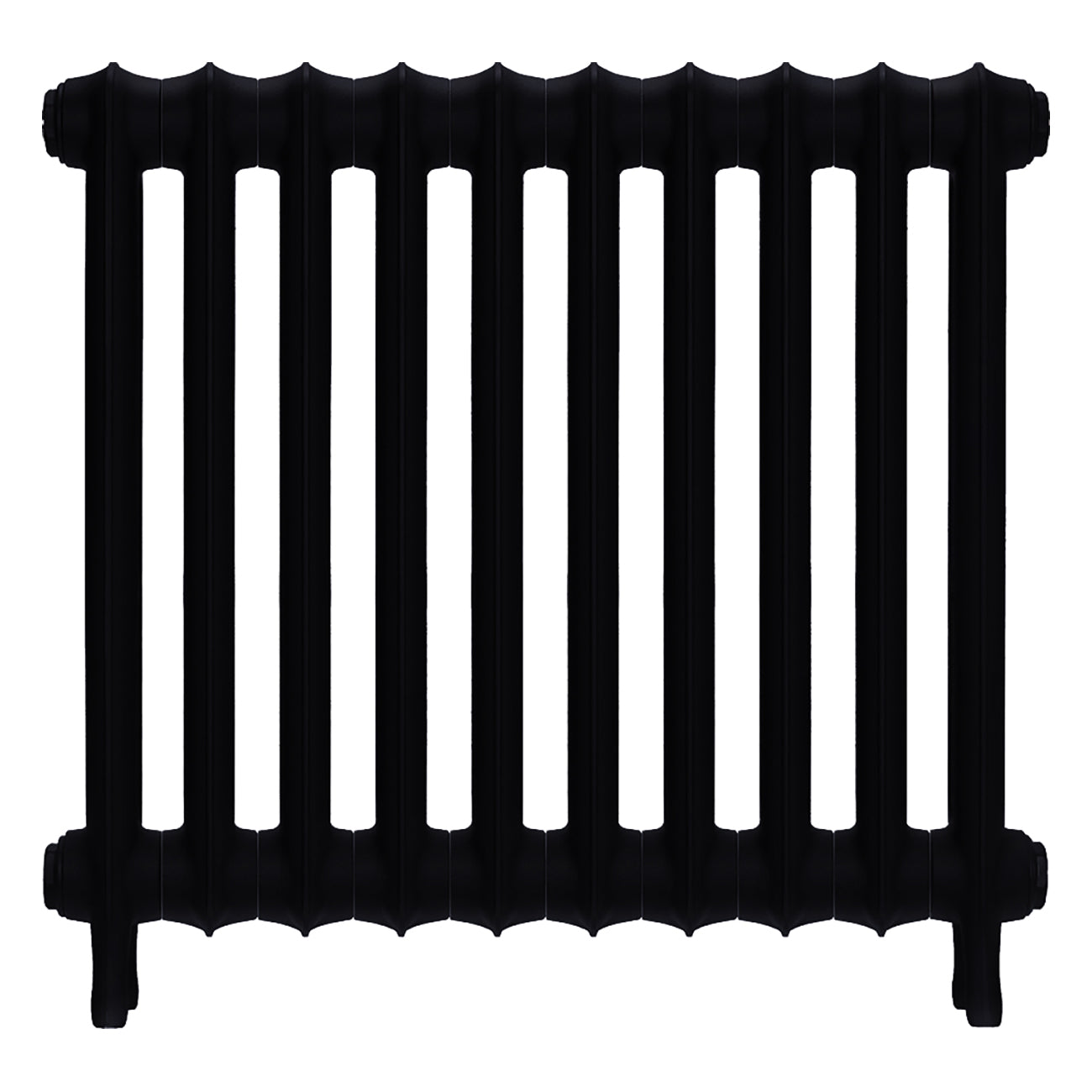 Emmeline III - Matt Black Cast Iron Column Radiator H616mm x W695mm 3 Column - Wall Hung
