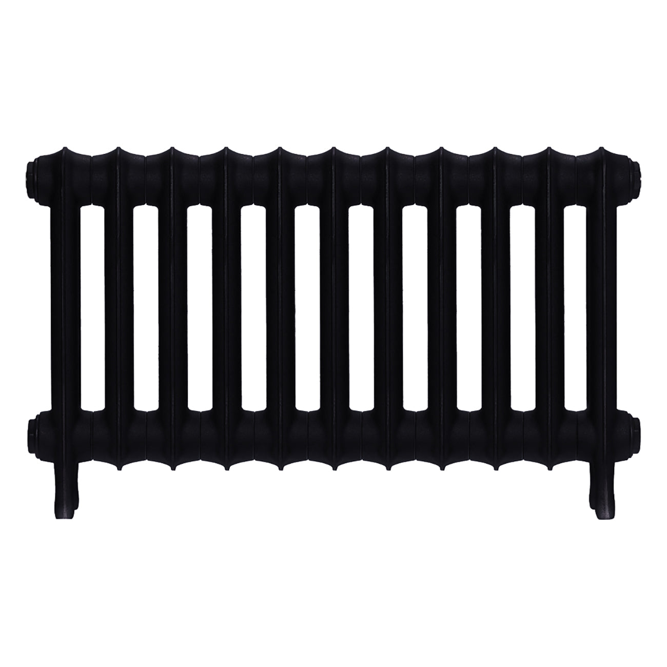 Emmeline III - Matt Black Cast Iron Column Radiator H416mm x W762mm 3 Column - Wall Hung