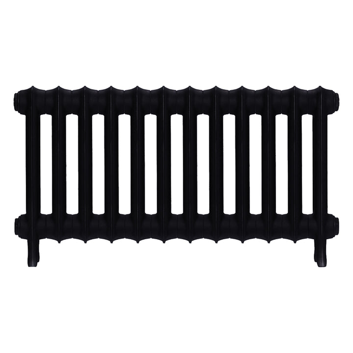 Emmeline III - Matt Black Cast Iron Column Radiator H416mm x W828mm 3 Column - Wall Hung