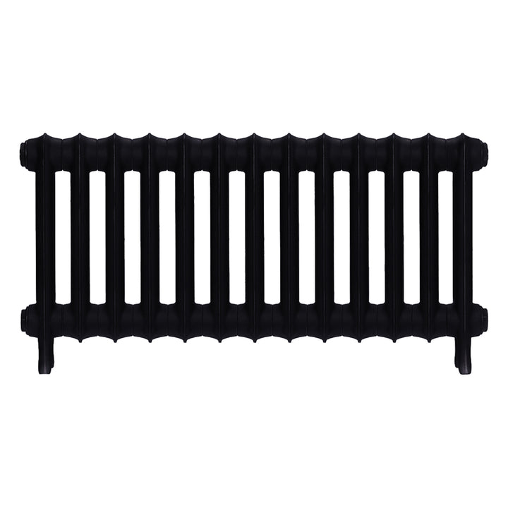 Emmeline III - Matt Black Cast Iron Column Radiator H416mm x W895mm 3 Column - Wall Hung