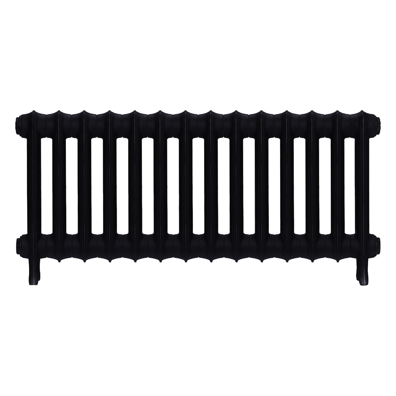 Emmeline III - Matt Black Cast Iron Column Radiator H416mm x W961mm 3 Column - Wall Hung
