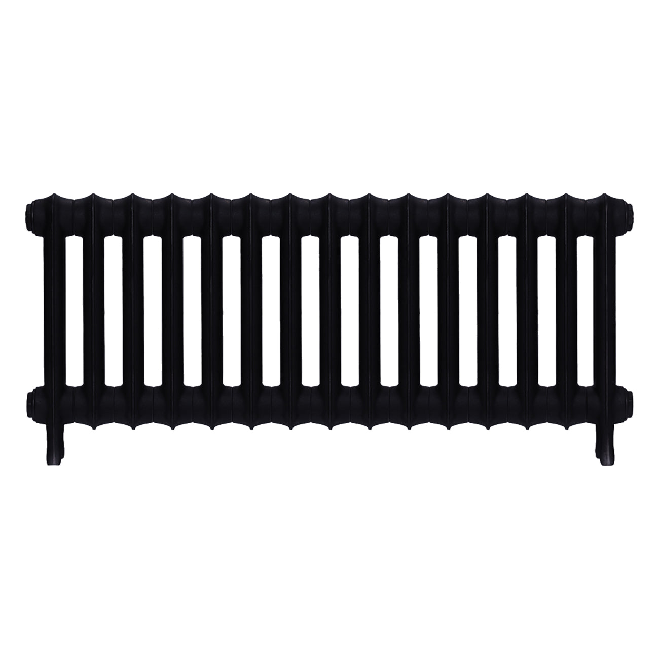 Emmeline III - Matt Black Cast Iron Column Radiator H416mm x W1028mm 3 Column - Wall Hung