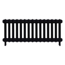 Emmeline III - Matt Black Cast Iron Column Radiator H416mm x W1028mm 3 Column - Wall Hung