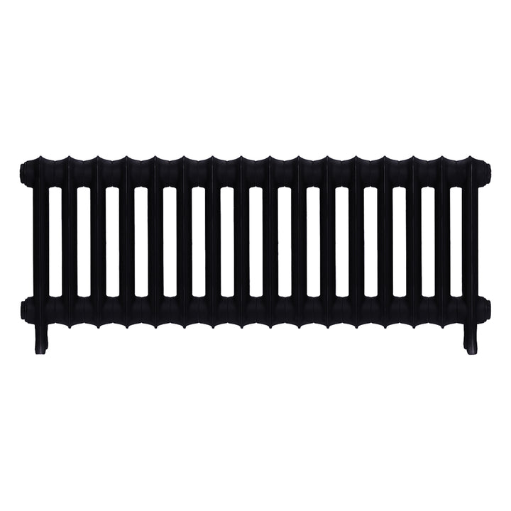 Emmeline III - Matt Black Cast Iron Column Radiator H416mm x W1094mm 3 Column - Wall Hung