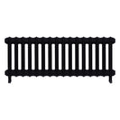 Emmeline III - Matt Black Cast Iron Column Radiator H416mm x W1094mm 3 Column - Wall Hung