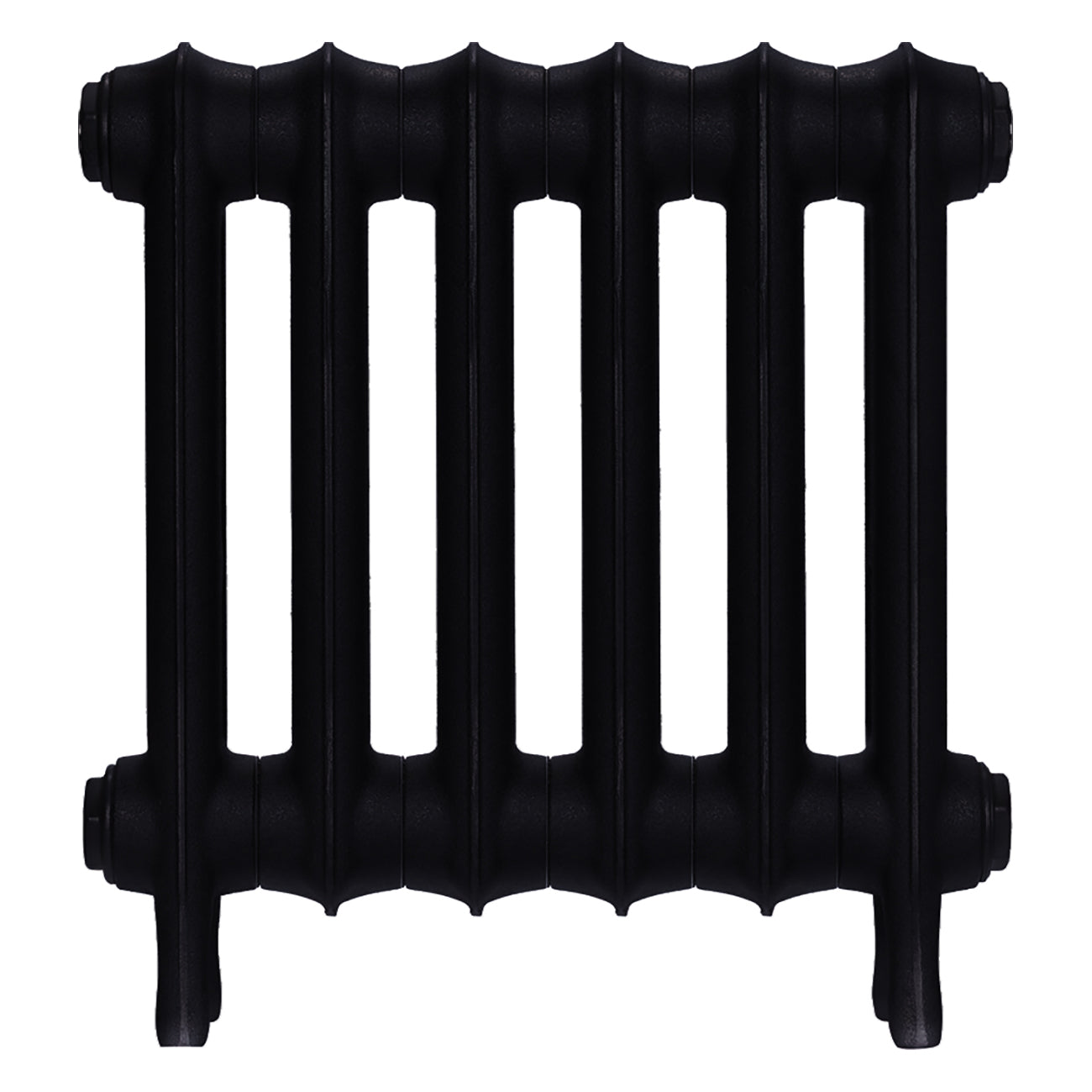 Emmeline III - Matt Black Cast Iron Column Radiator H416mm x W429mm 3 Column - Wall Hung