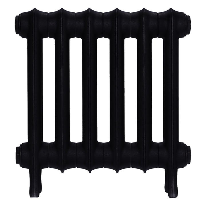 Emmeline III - Matt Black Cast Iron Column Radiator H416mm x W429mm 3 Column - Wall Hung