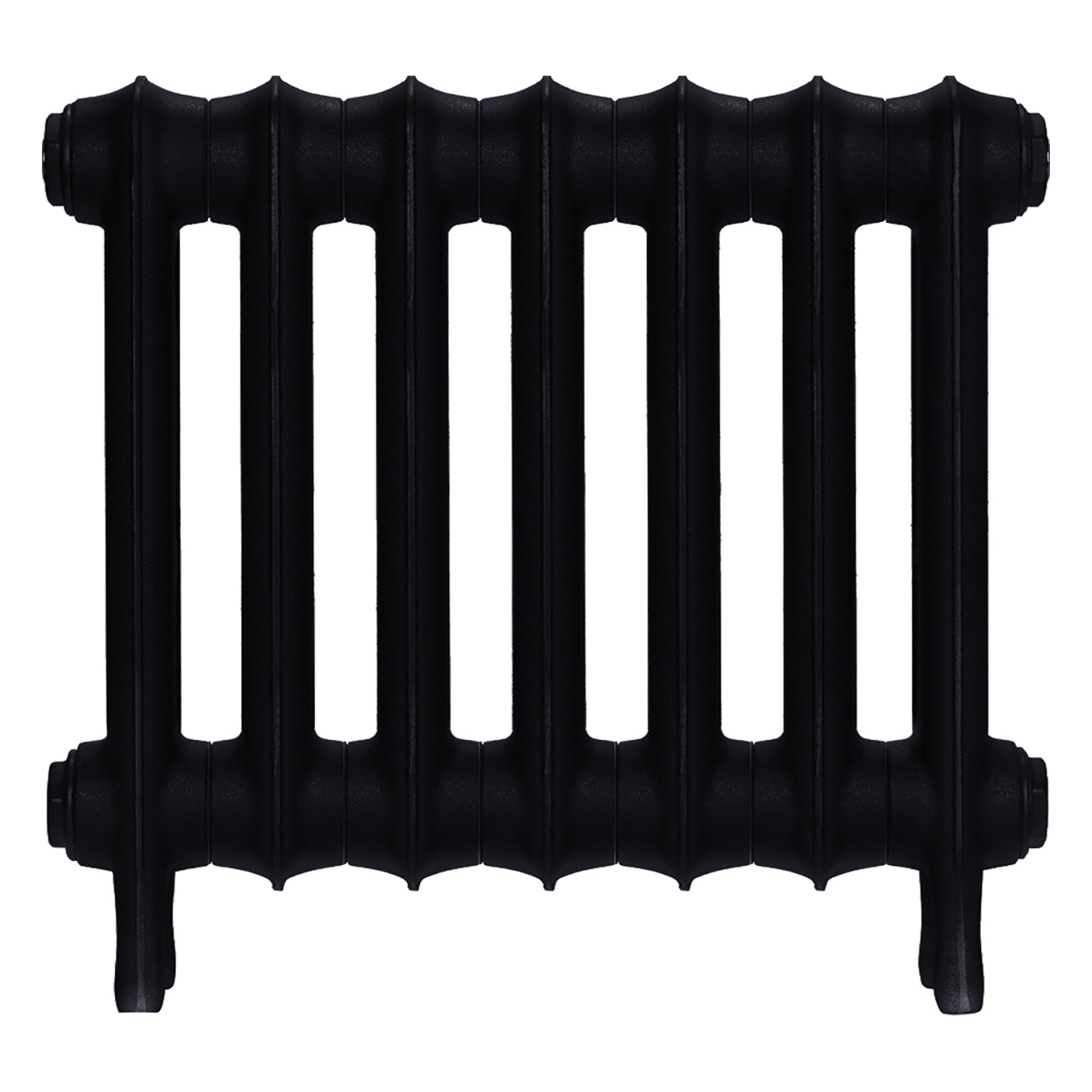 Emmeline III - Matt Black Cast Iron Column Radiator H416mm x W496mm 3 Column - Wall Hung