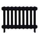Emmeline III - Matt Black Cast Iron Column Radiator H416mm x W629mm 3 Column - Wall Hung
