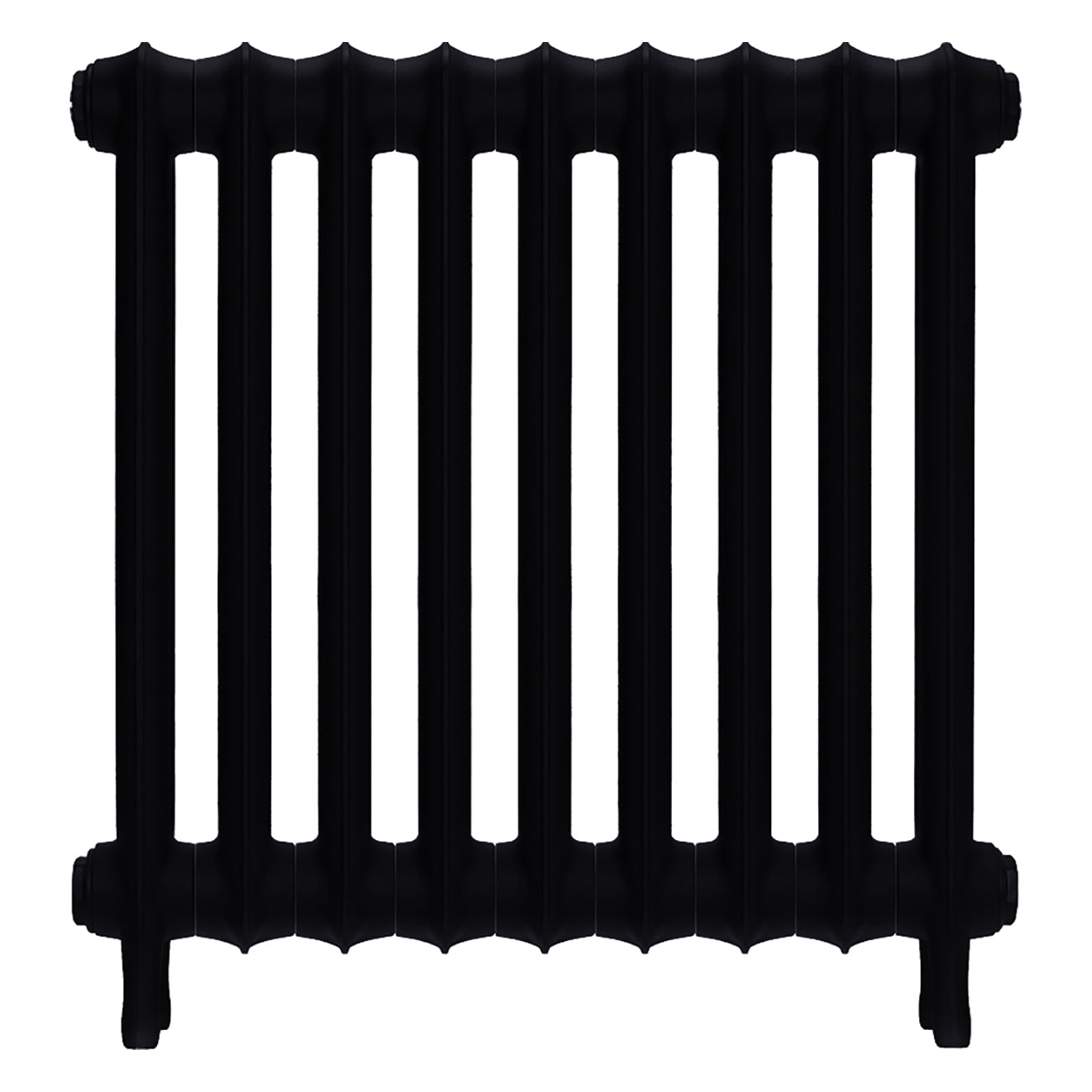 Emmeline III - Matt Black Cast Iron Column Radiator H616mm x W629mm 3 Column - Wall Hung