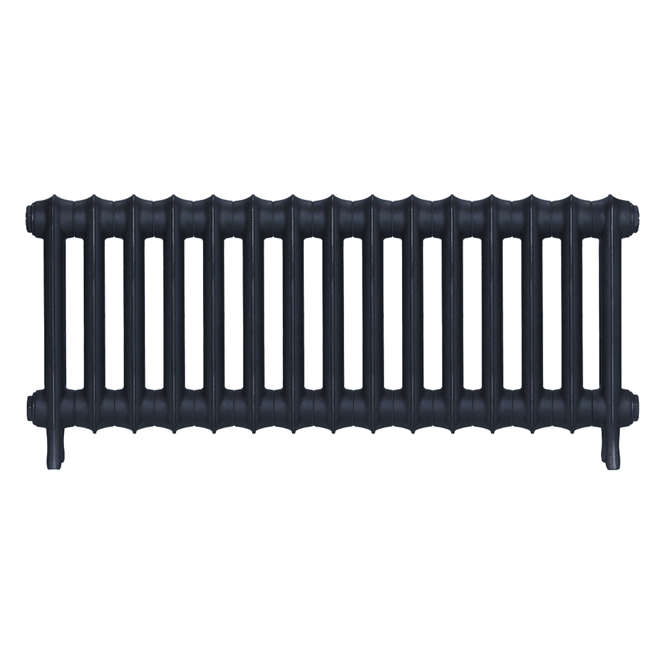 Emmeline I - Midnight Ink Cast Iron Column Radiator H407mm x W1028mm 1 Column - Wall Hung