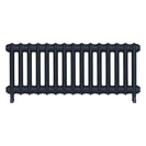 Emmeline I - Midnight Ink Cast Iron Column Radiator H407mm x W1028mm 1 Column - Wall Hung