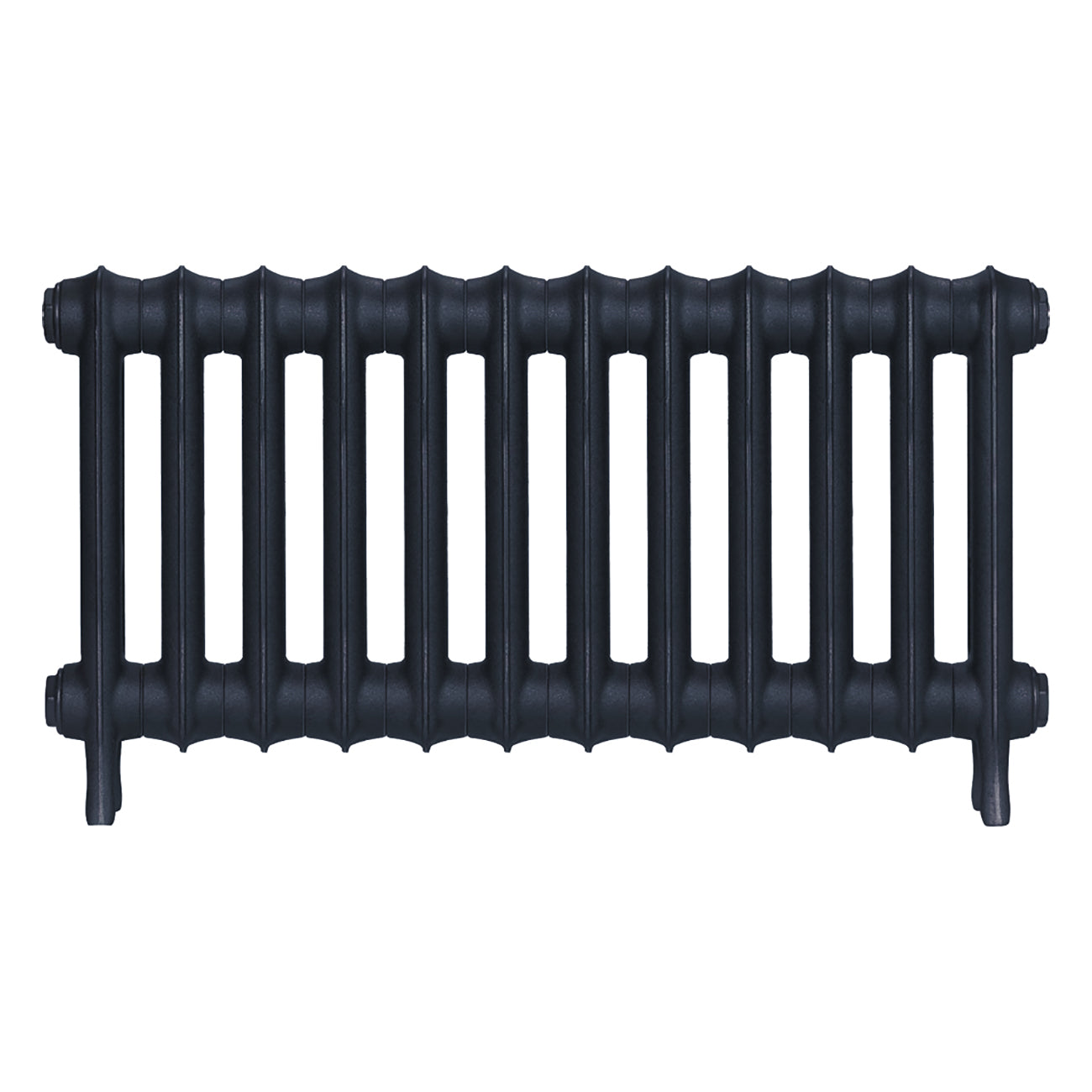 Emmeline II - Midnight Ink Cast Iron Column Radiator H413mm x W828mm 2 Column - Wall Hung