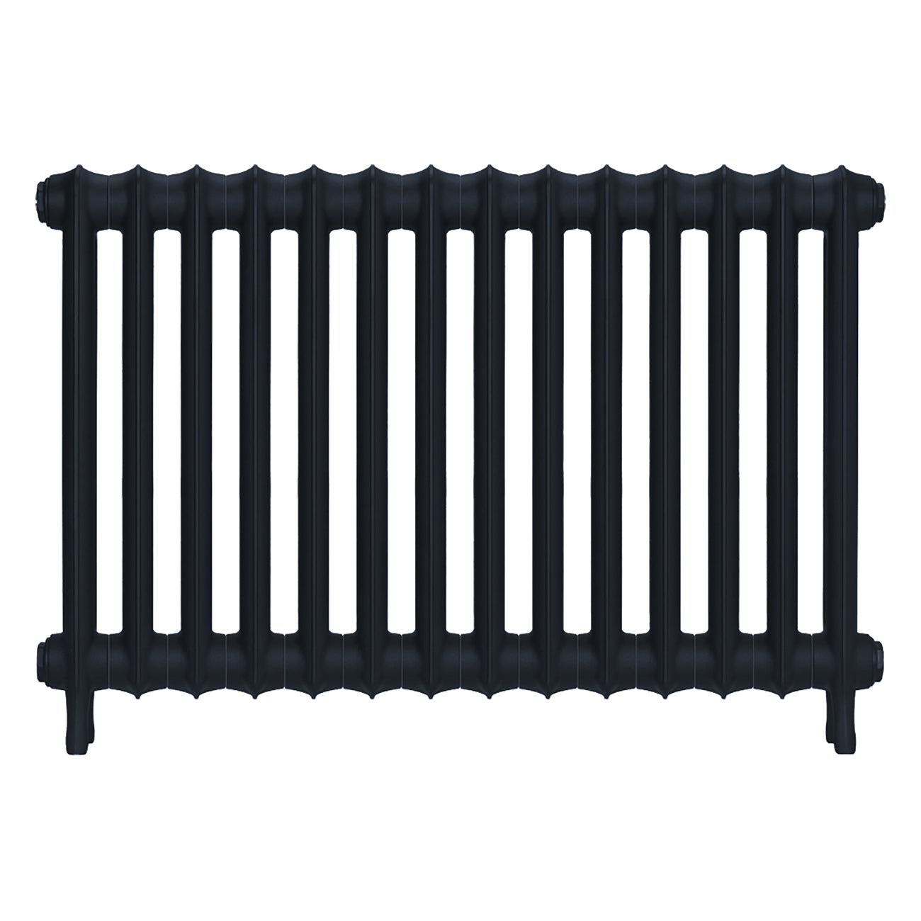 Emmeline II - Midnight Ink Cast Iron Column Radiator H613mm x W961mm 2 Column - Wall Hung