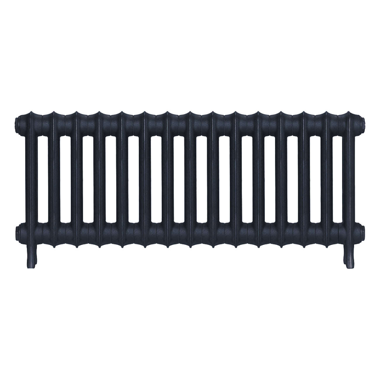 Emmeline II - Midnight Ink Cast Iron Column Radiator H413mm x W1028mm 2 Column - Wall Hung