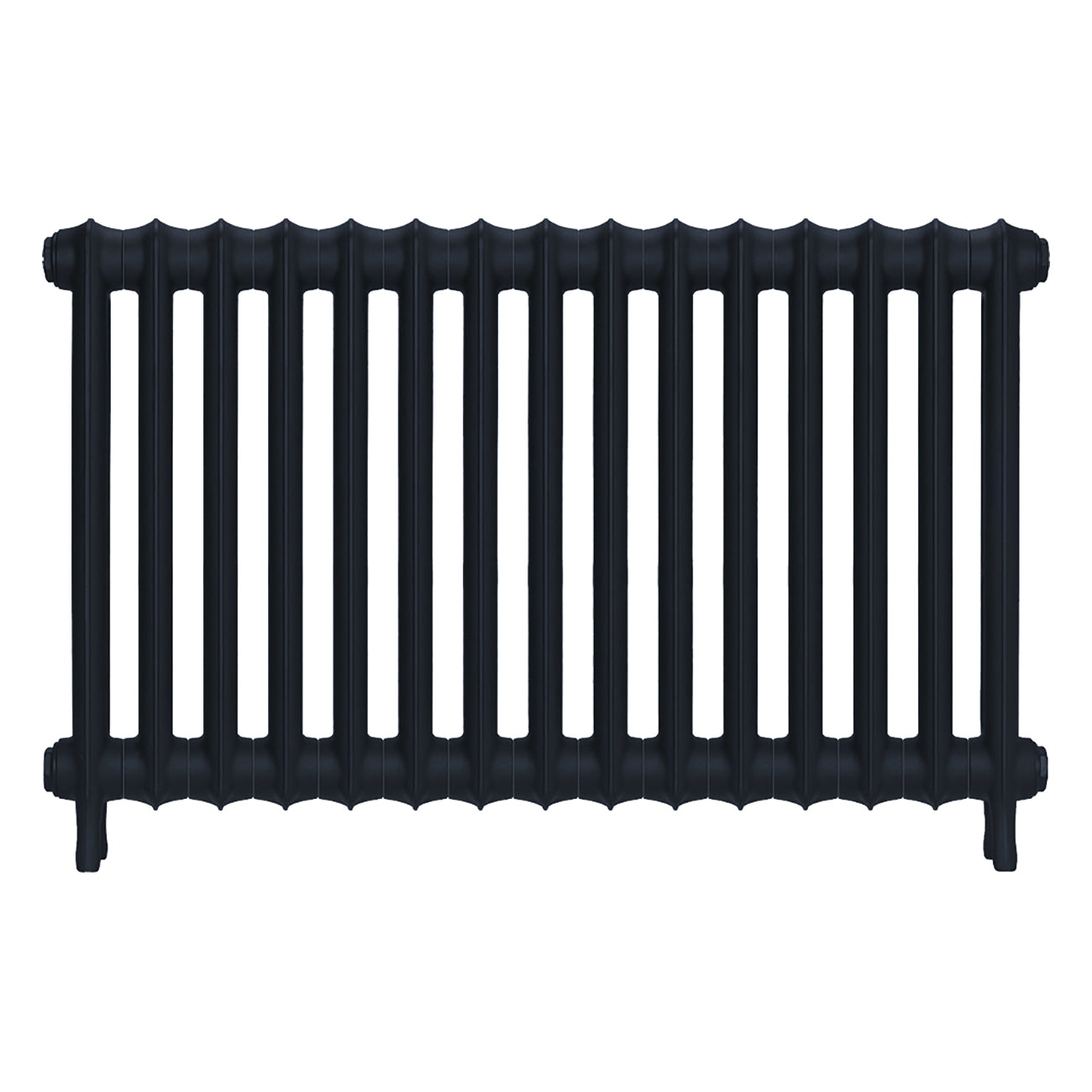 Emmeline II - Midnight Ink Cast Iron Column Radiator H613mm x W1028mm 2 Column - Wall Hung