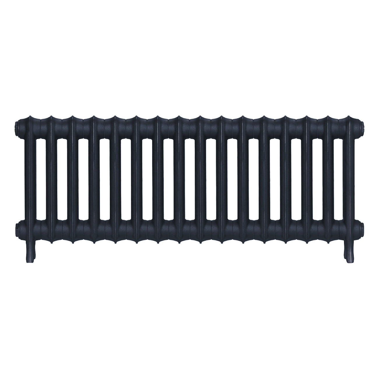 Emmeline II - Midnight Ink Cast Iron Column Radiator H413mm x W1094mm 2 Column - Wall Hung