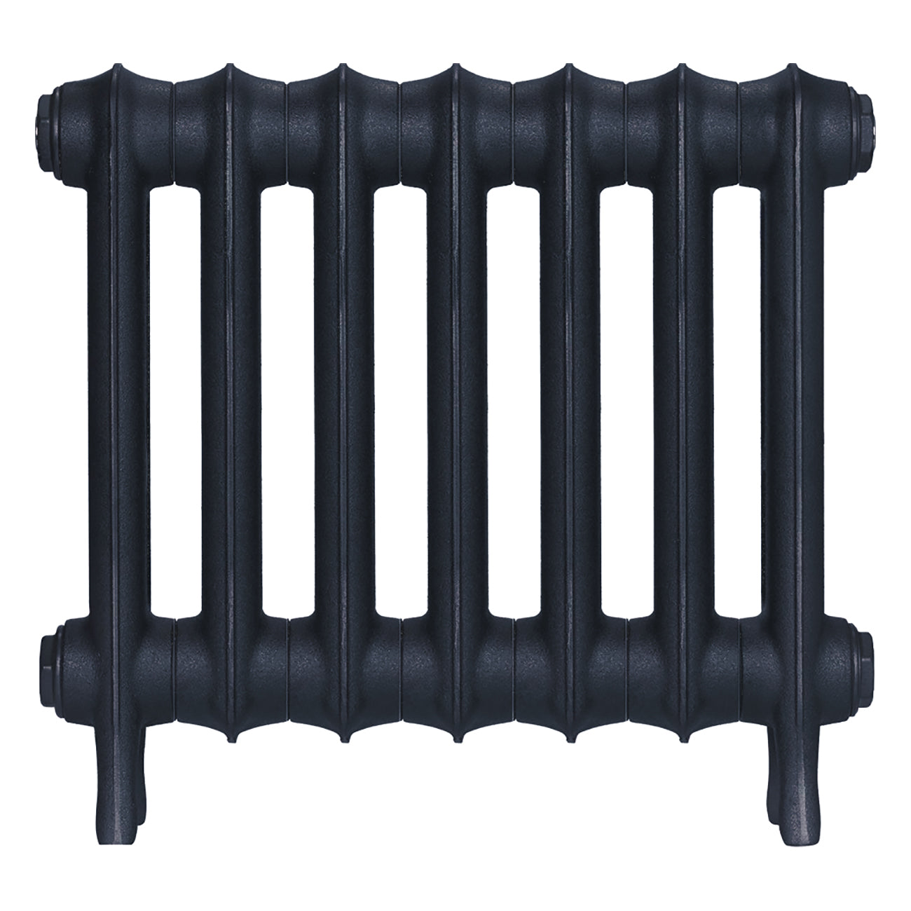 Emmeline II - Midnight Ink Cast Iron Column Radiator H413mm x W496mm 2 Column - Wall Hung