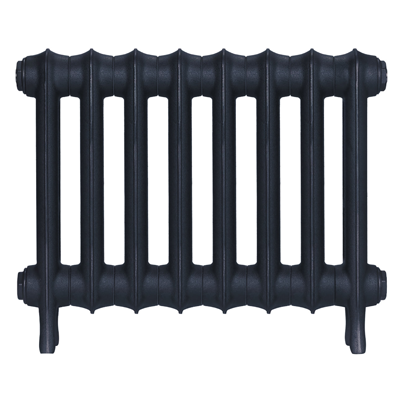 Emmeline II - Midnight Ink Cast Iron Column Radiator H413mm x W562mm 2 Column - Wall Hung