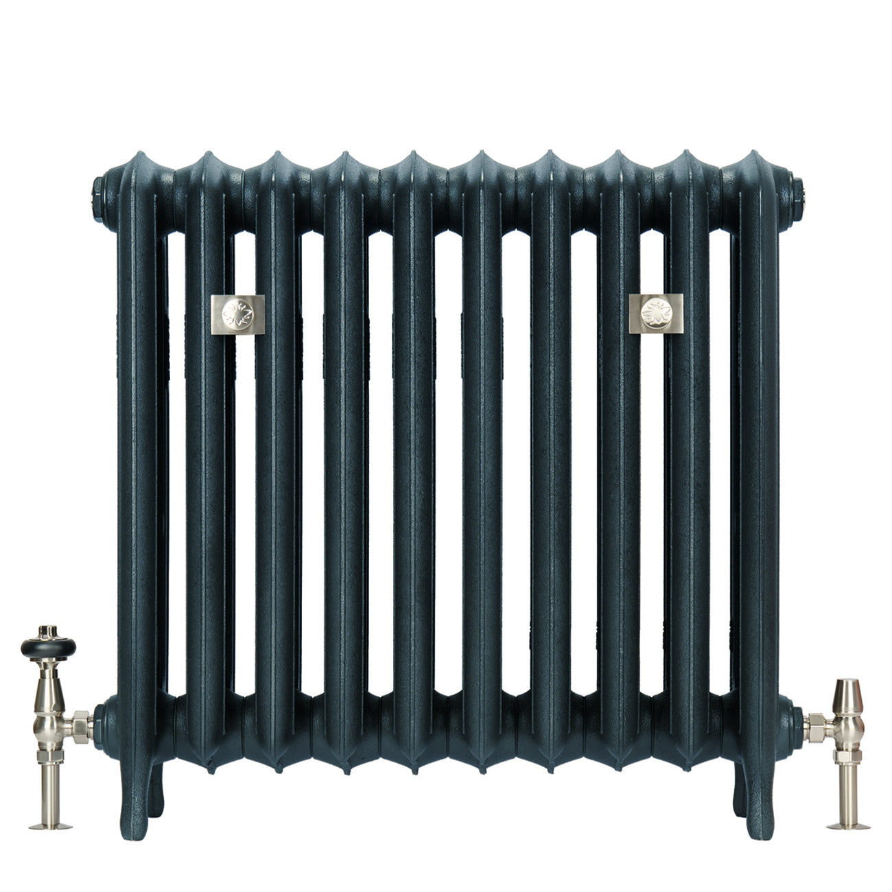 Emmeline III - Midnight Ink Cast Iron Column Radiator H670mm x W562mm 3 Column - Floor Standing