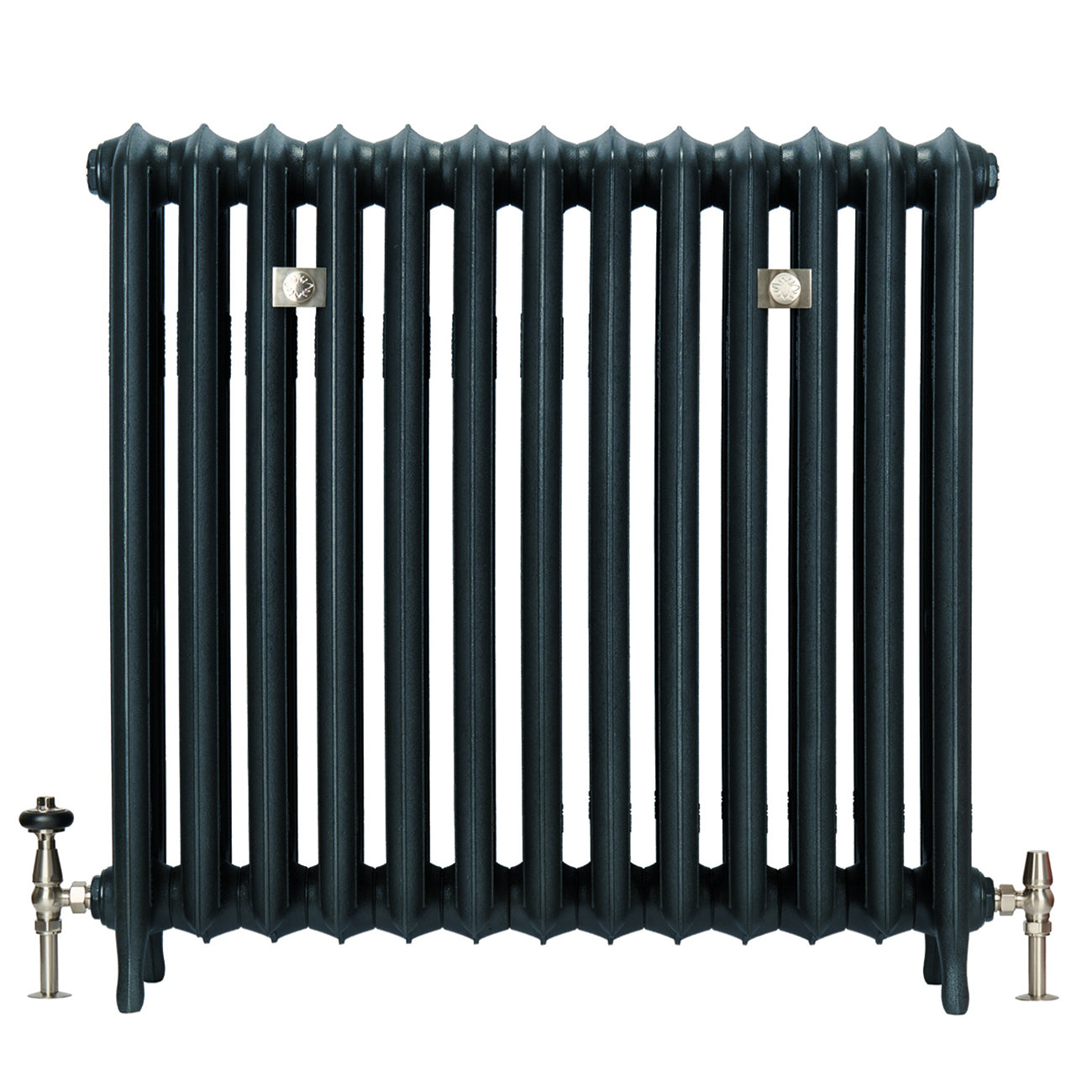 Emmeline III - Midnight Ink Cast Iron Column Radiator H870mm x W562mm 3 Column - Floor Standing