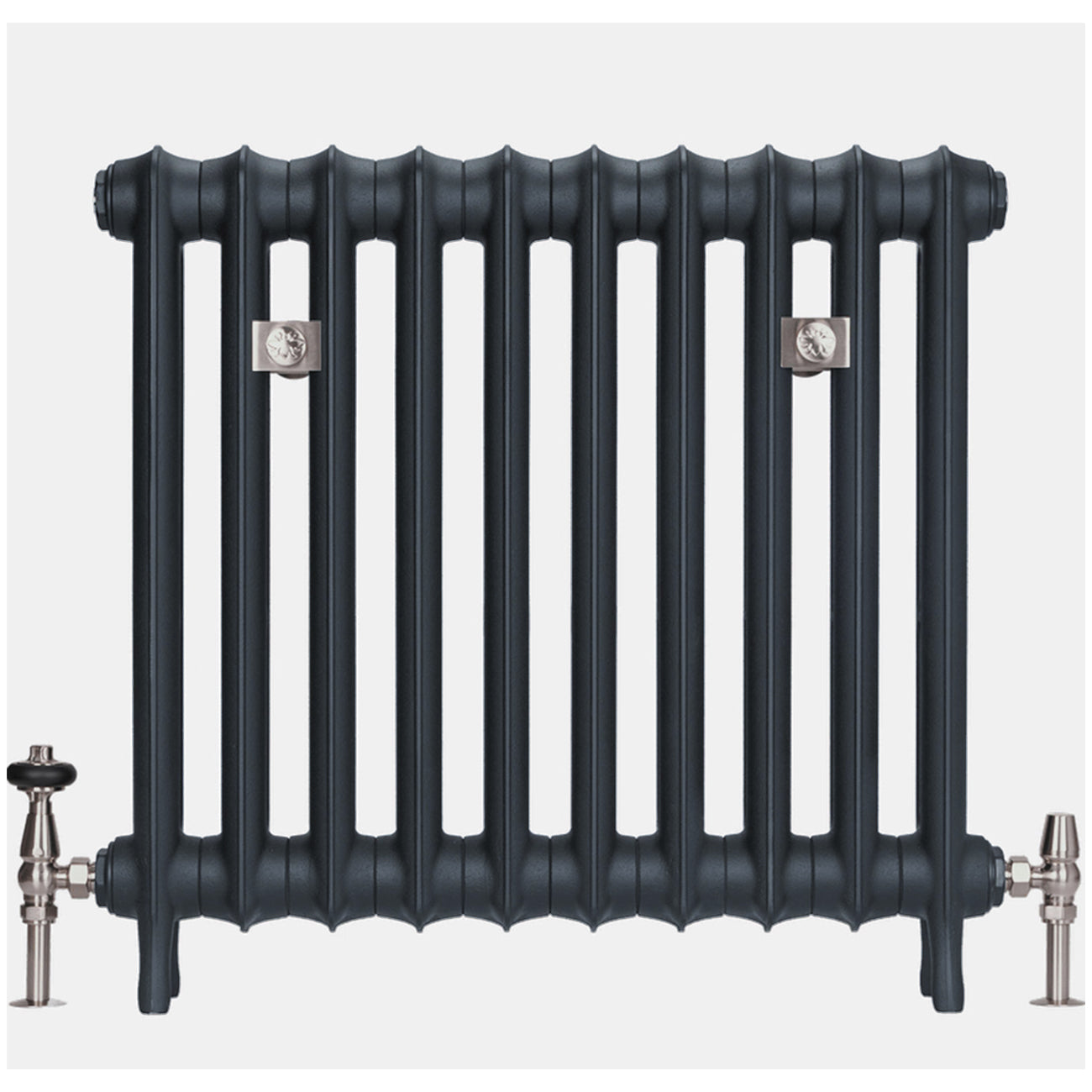Emmeline I - Pencil Grey Cast Iron Column Radiator H665mm x W629mm 1 Column - Floor Standing