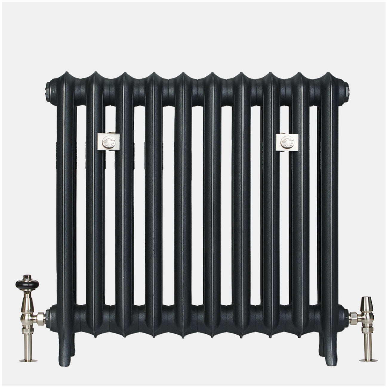 Emmeline II - Pencil Grey Cast Iron Column Radiator H670mm x W562mm 2 Column - Floor Standing