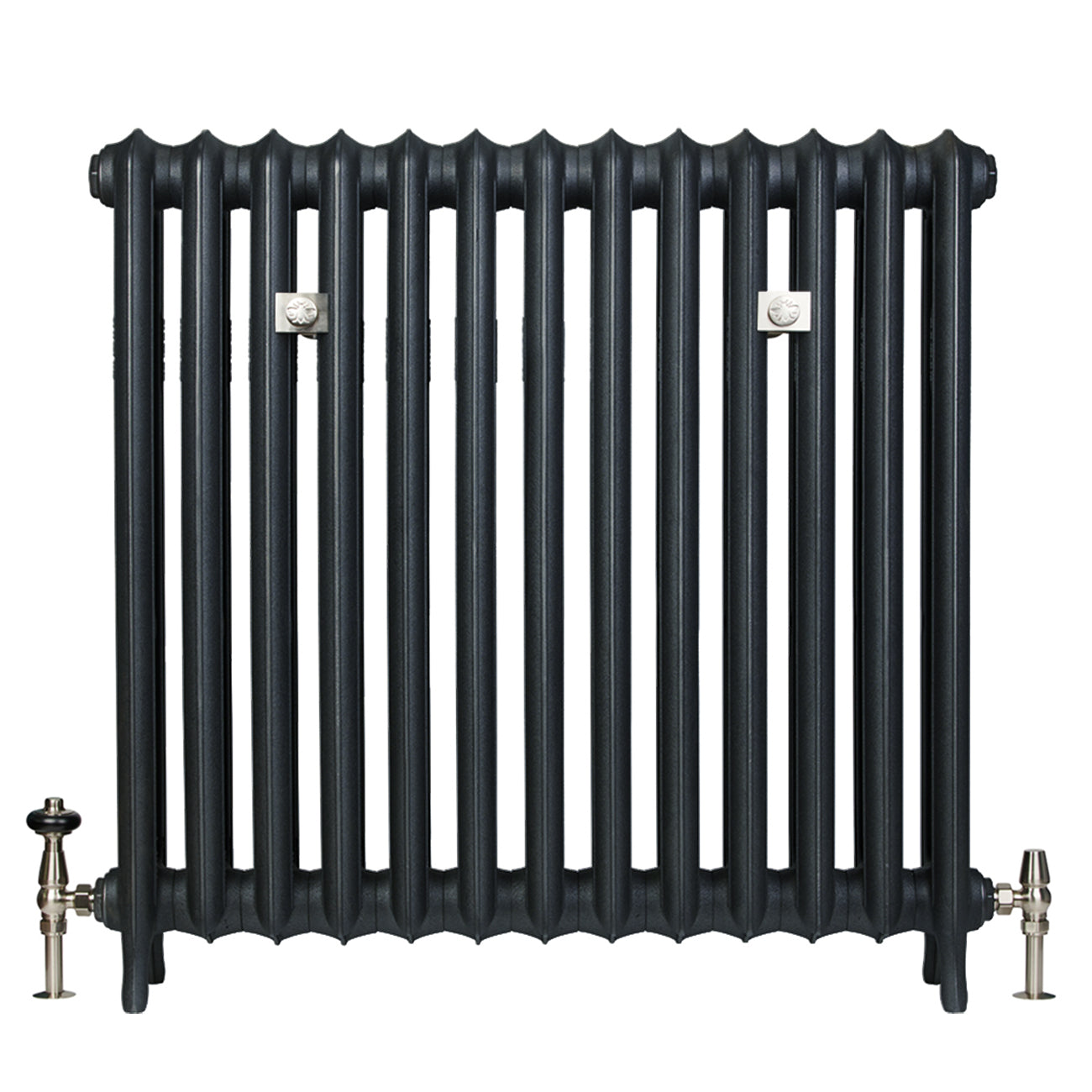 Emmeline II - Pencil Grey Cast Iron Column Radiator H870mm x W429mm 2 Column - Floor Standing