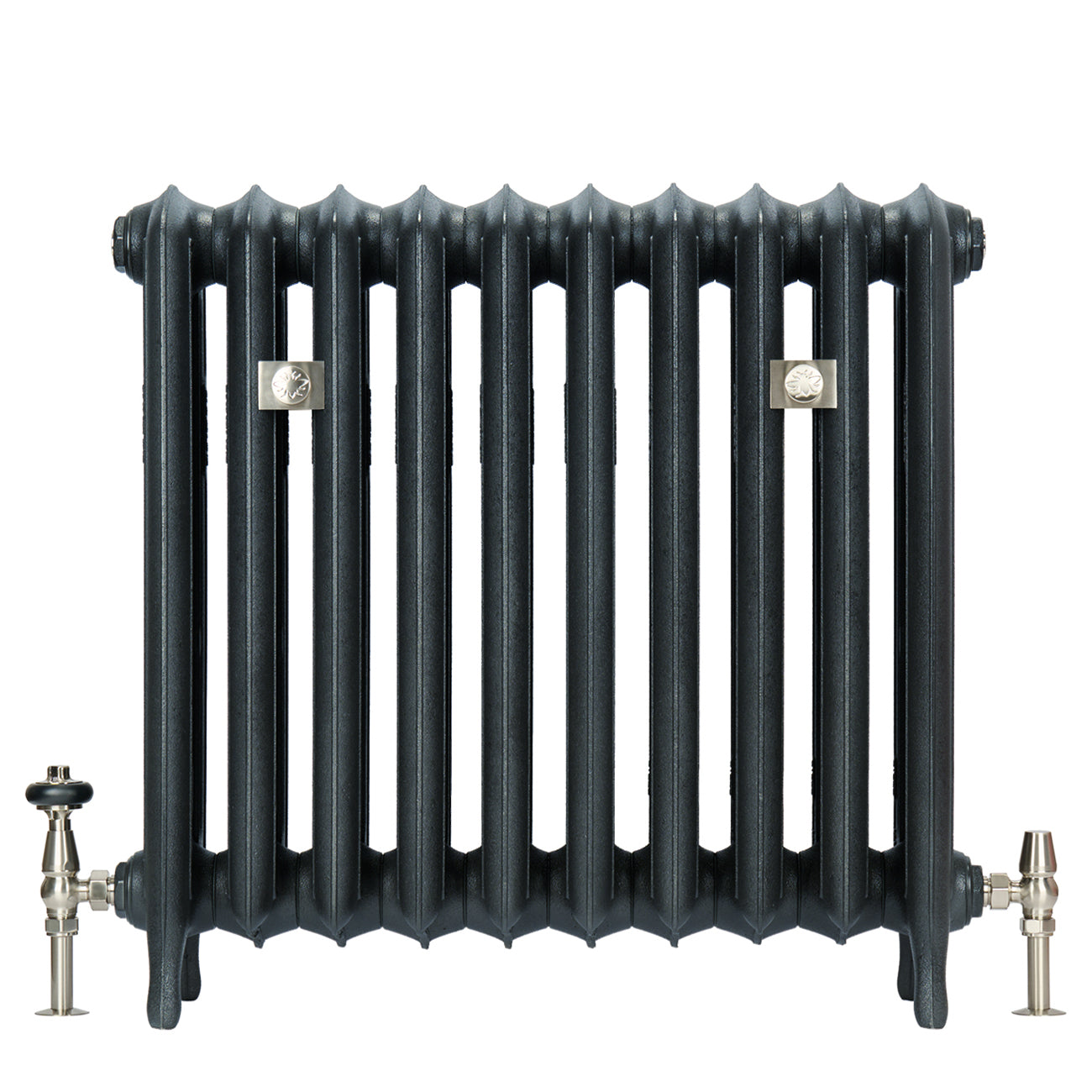 Emmeline III - Pencil Grey Cast Iron Column Radiator H670mm x W629mm 3 Column - Floor Standing