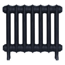 Emmeline III - Pencil Grey Cast Iron Column Radiator H416mm x W496mm 3 Column - Wall Hung