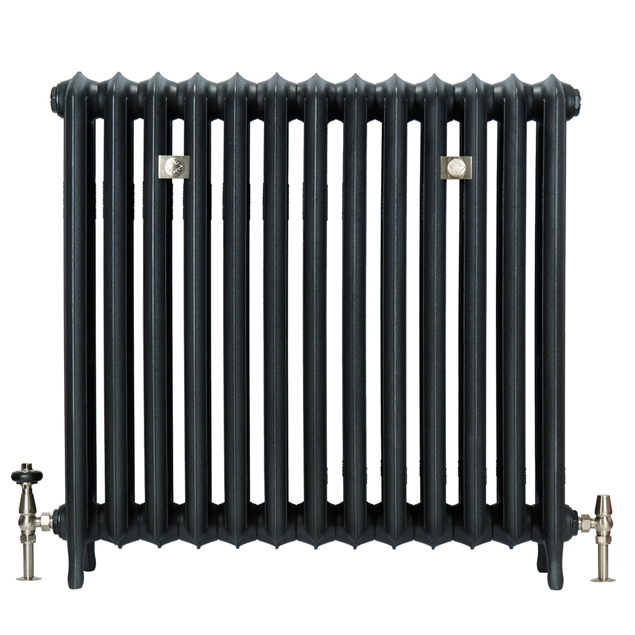 Emmeline III - Pencil Grey Cast Iron Column Radiator H870mm x W230mm 3 Column - Floor Standing