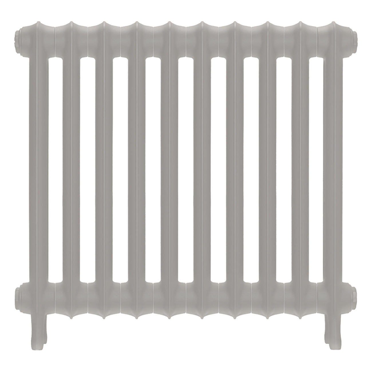 Emmeline I - Pebble Grey Cast Iron Column Radiator H607mm x W695mm 1 Column - Wall Hung